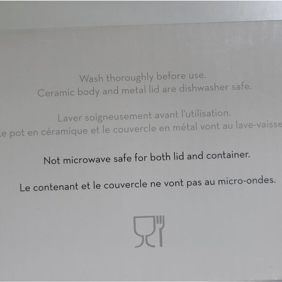 Z Gallerie Multi Use Storage Duo Cermic Canisters with Metal Lids - Picture 8 of 8